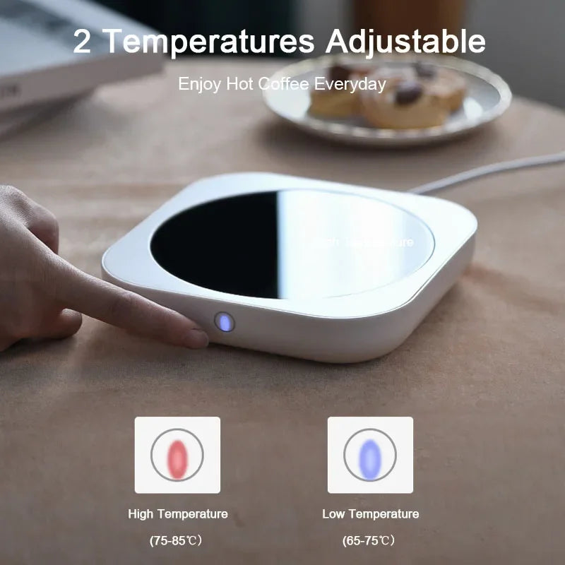 Coffee warmer with touch control and two temperature options